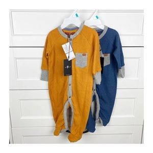 7 FOR ALL MANKIND |  (2) baby unisex one piece 3/6 M